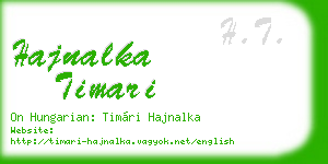 hajnalka timari business card